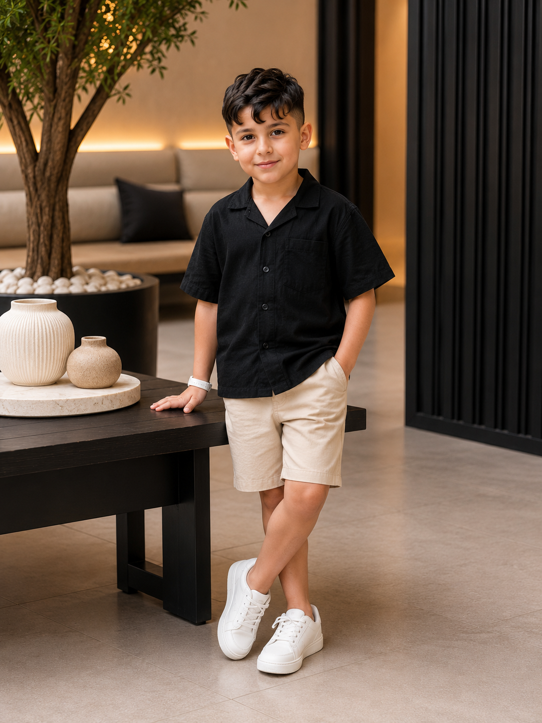 طقم الاناقة 🔥❤️( 3 قطع )  chemise + pantalon +short