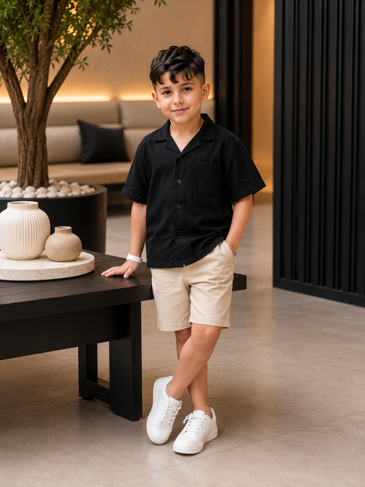 طقم الاناقة 🔥❤️( 3 قطع )  chemise + pantalon +short